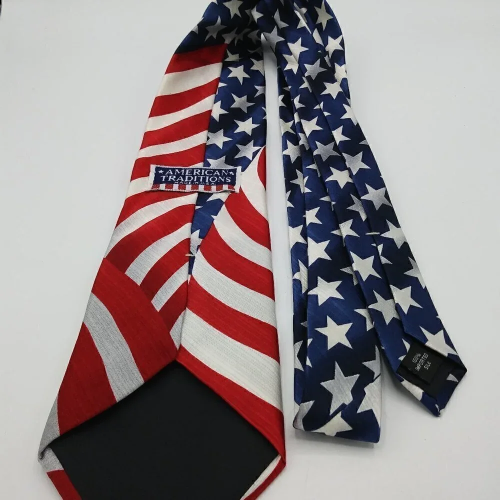 American Traditions American Flag Tie - USA Made